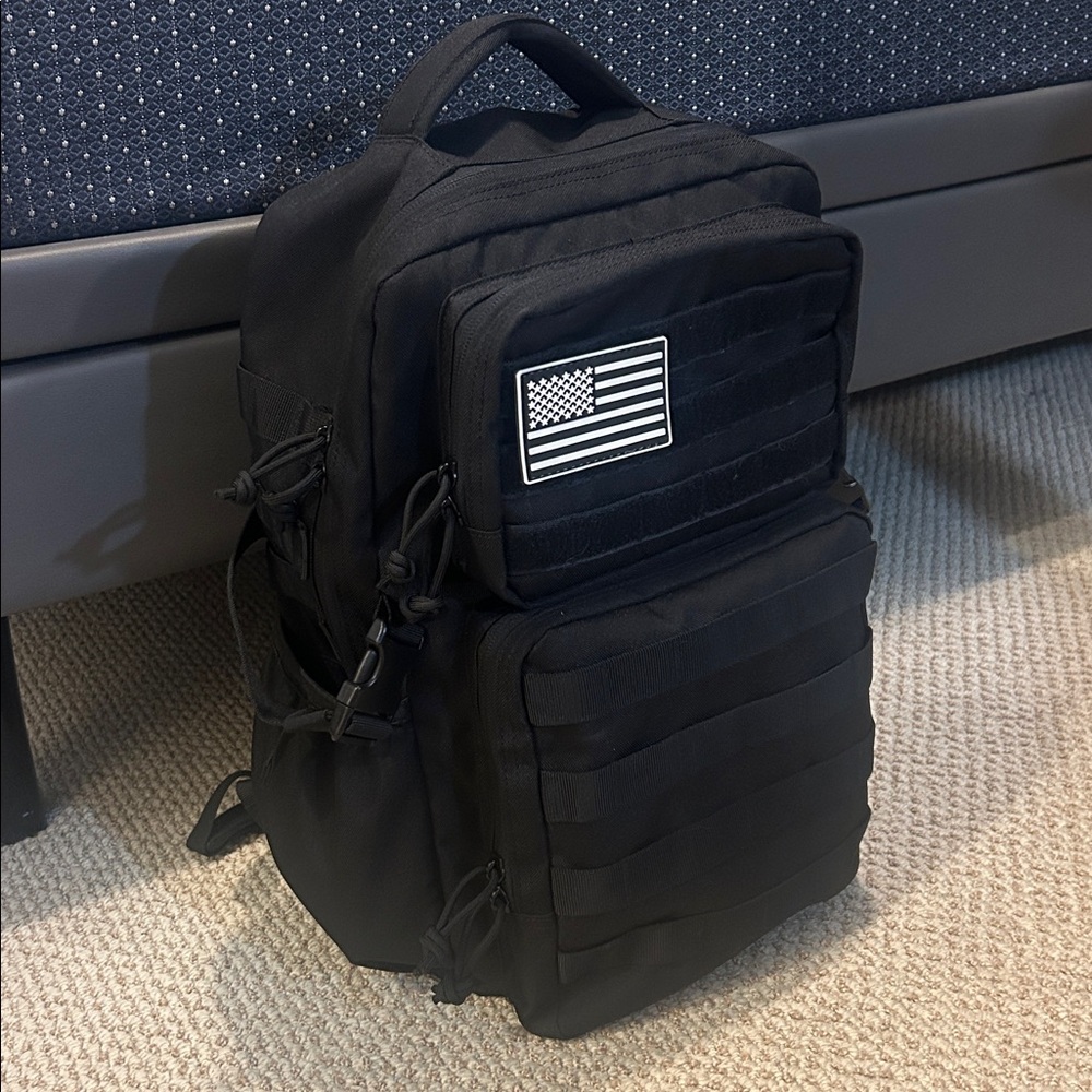 Black Tactical Backpack-25 L